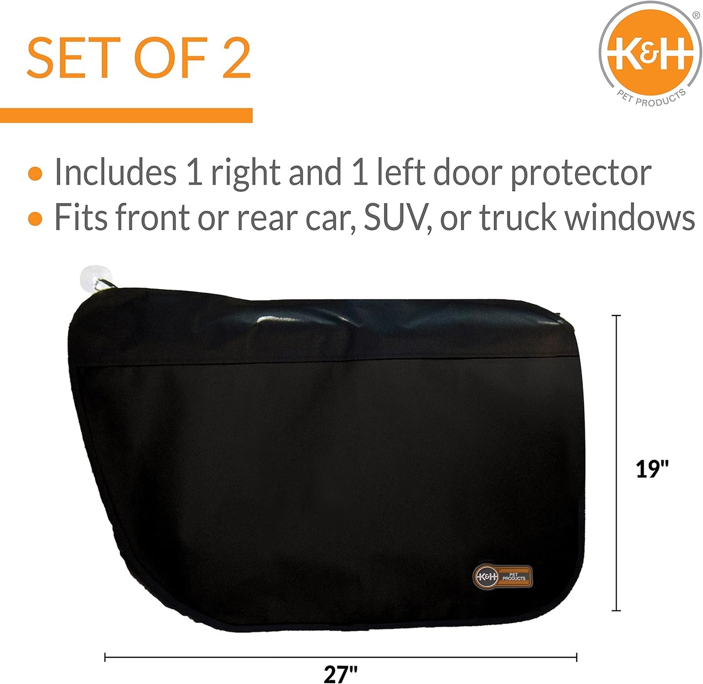 Vehicle Door Protector Black, 2 Pack - Modern Car Accessory