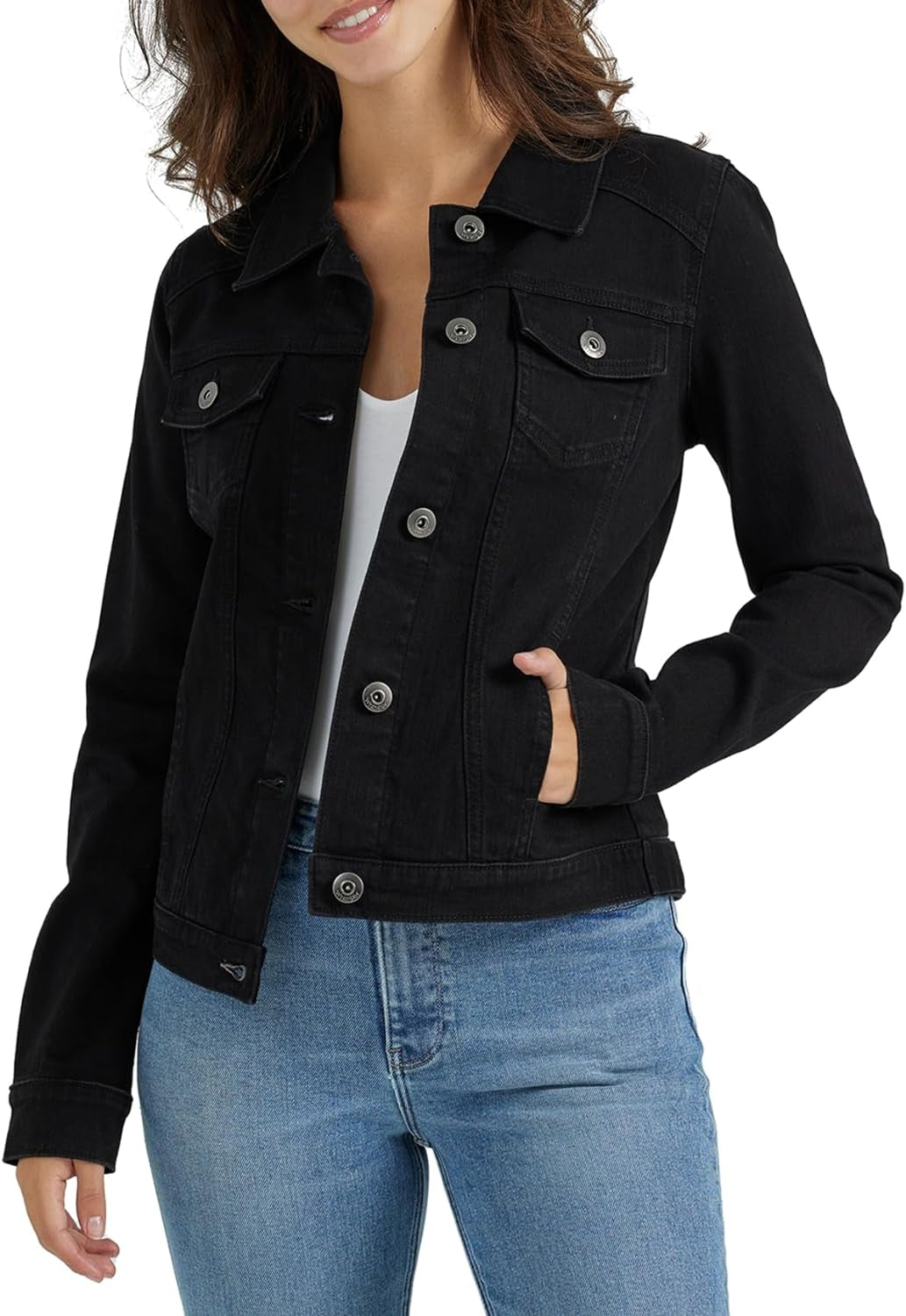 Stretch Denim Jacket - Modern Dog Mom Top