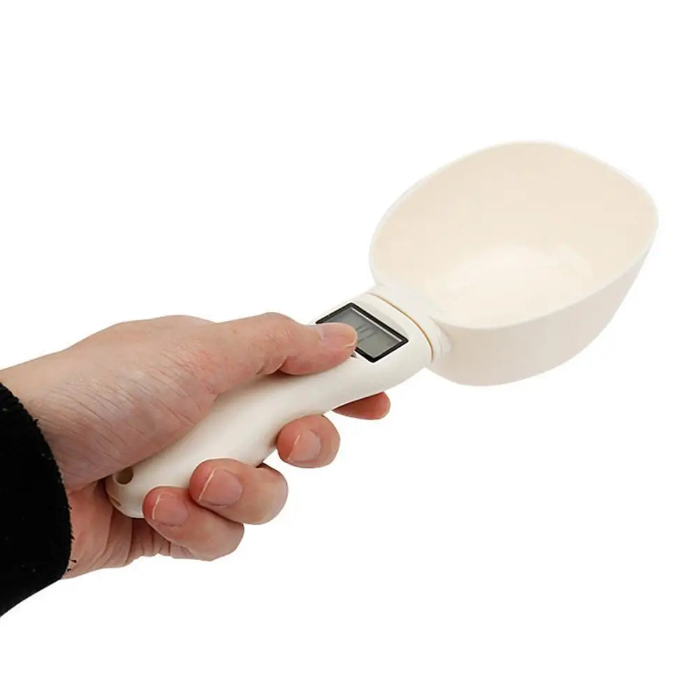 LCD Display Feeding Scoop with Built-in Scale for Dog Food