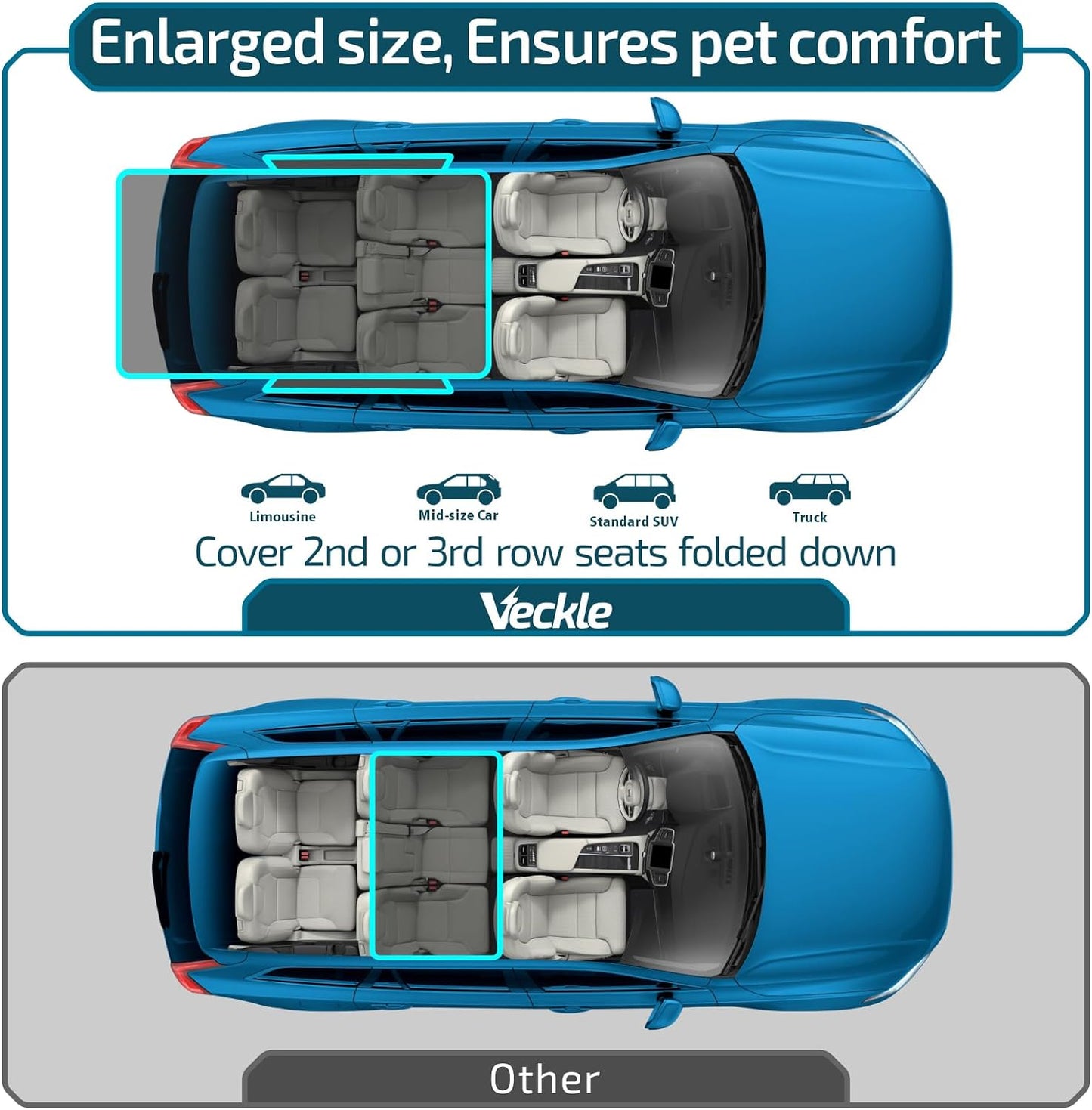 Dog Cargo Cover for SUV - Universal Fit - Modern Water Resistant Nonslip Dog Hammock 