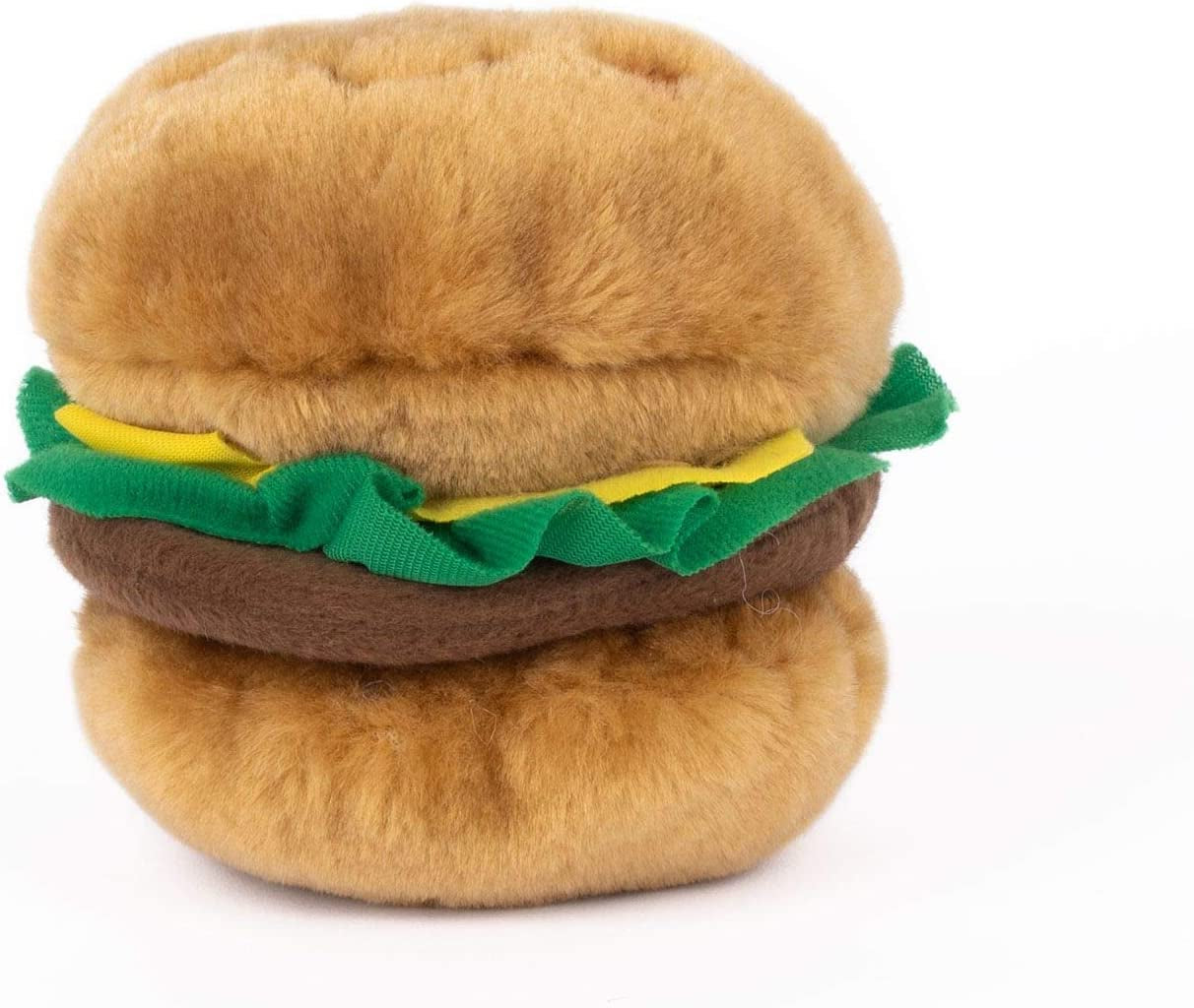 earty Hamburger - Modern Plush Squeaky Dog Toys for Small & Medium Dogs