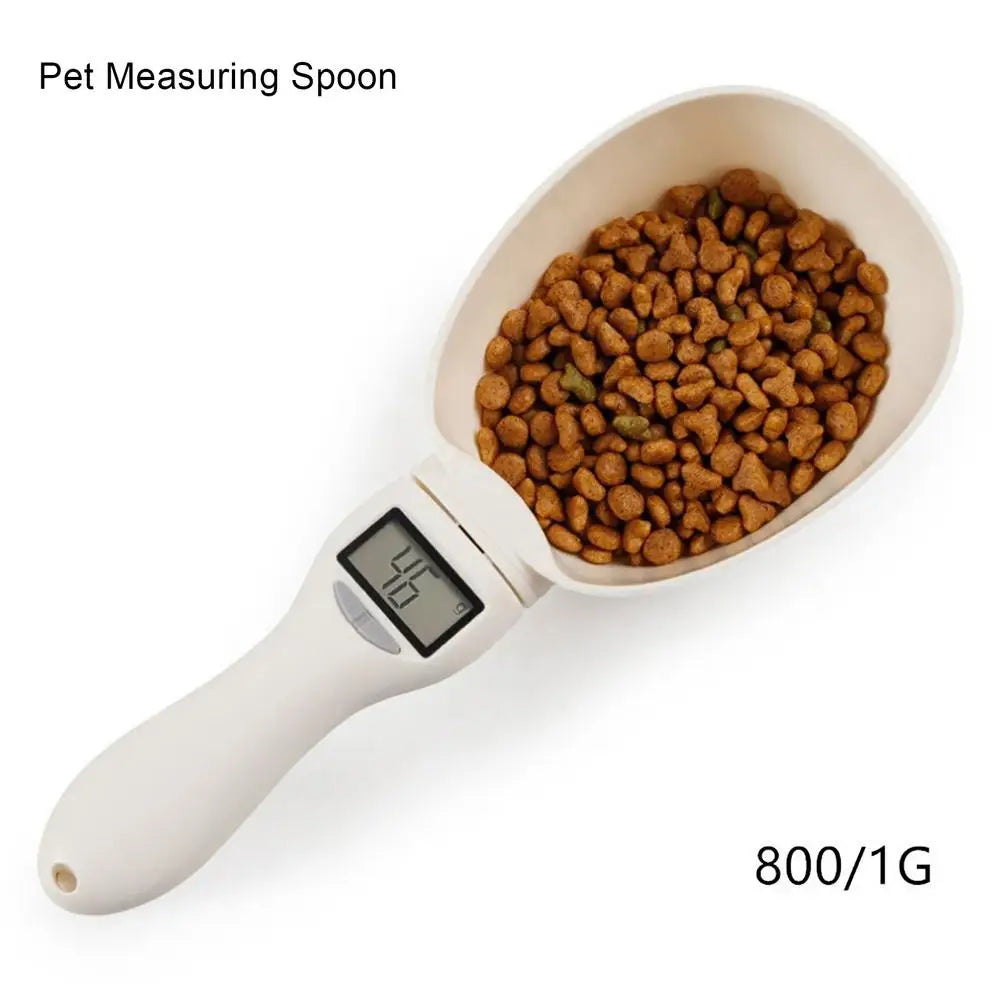 LCD Display Feeding Scoop with Built-in Scale for Dog Food