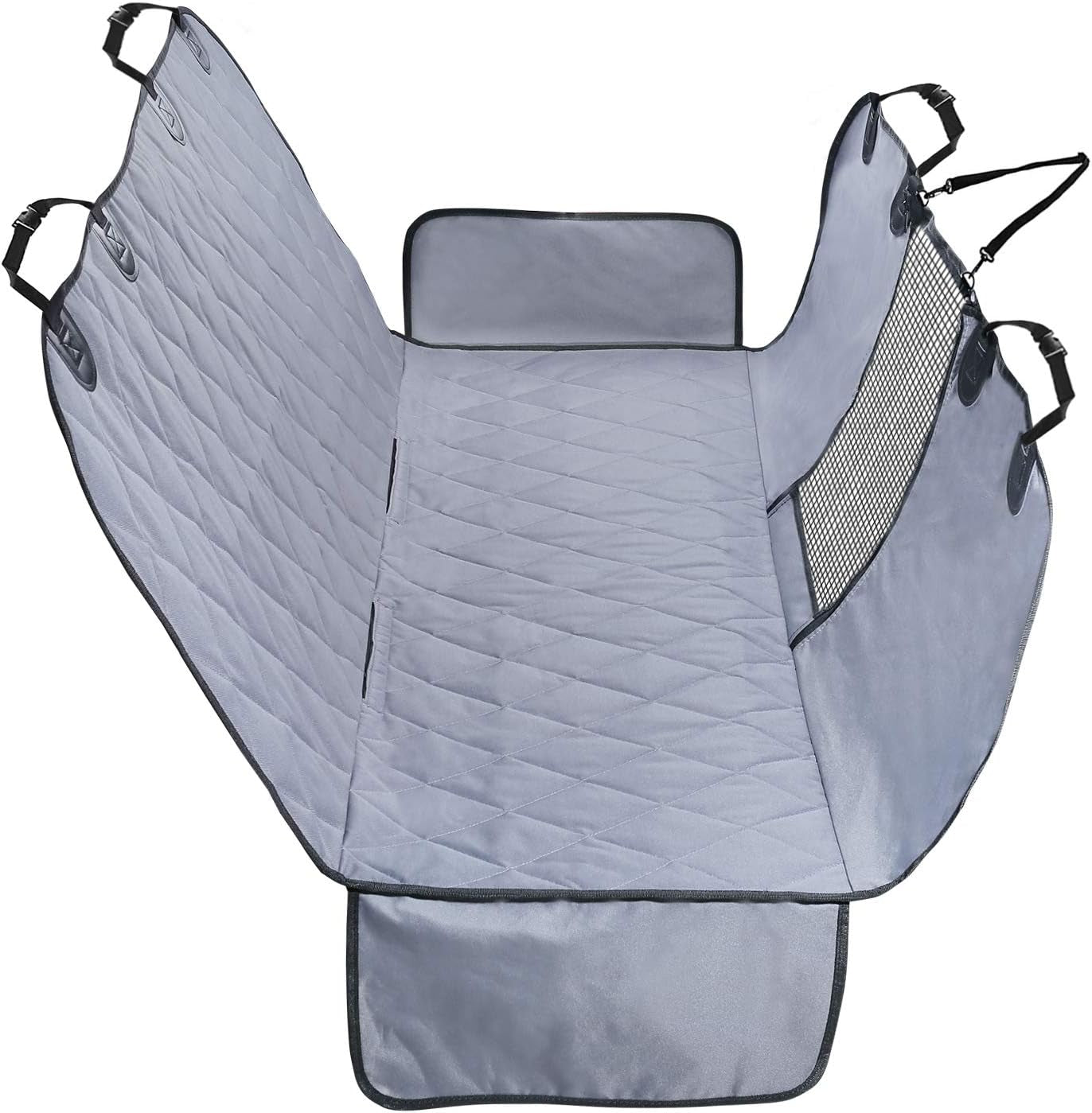 Dog Car Seat Covers - Hammock Seat Cover Mesh Visual Window with Extra Strap & Buckles - Modern Waterproof & Nonslip 