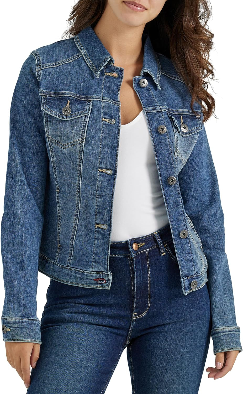 Stretch Denim Jacket - Modern Dog Mom Top