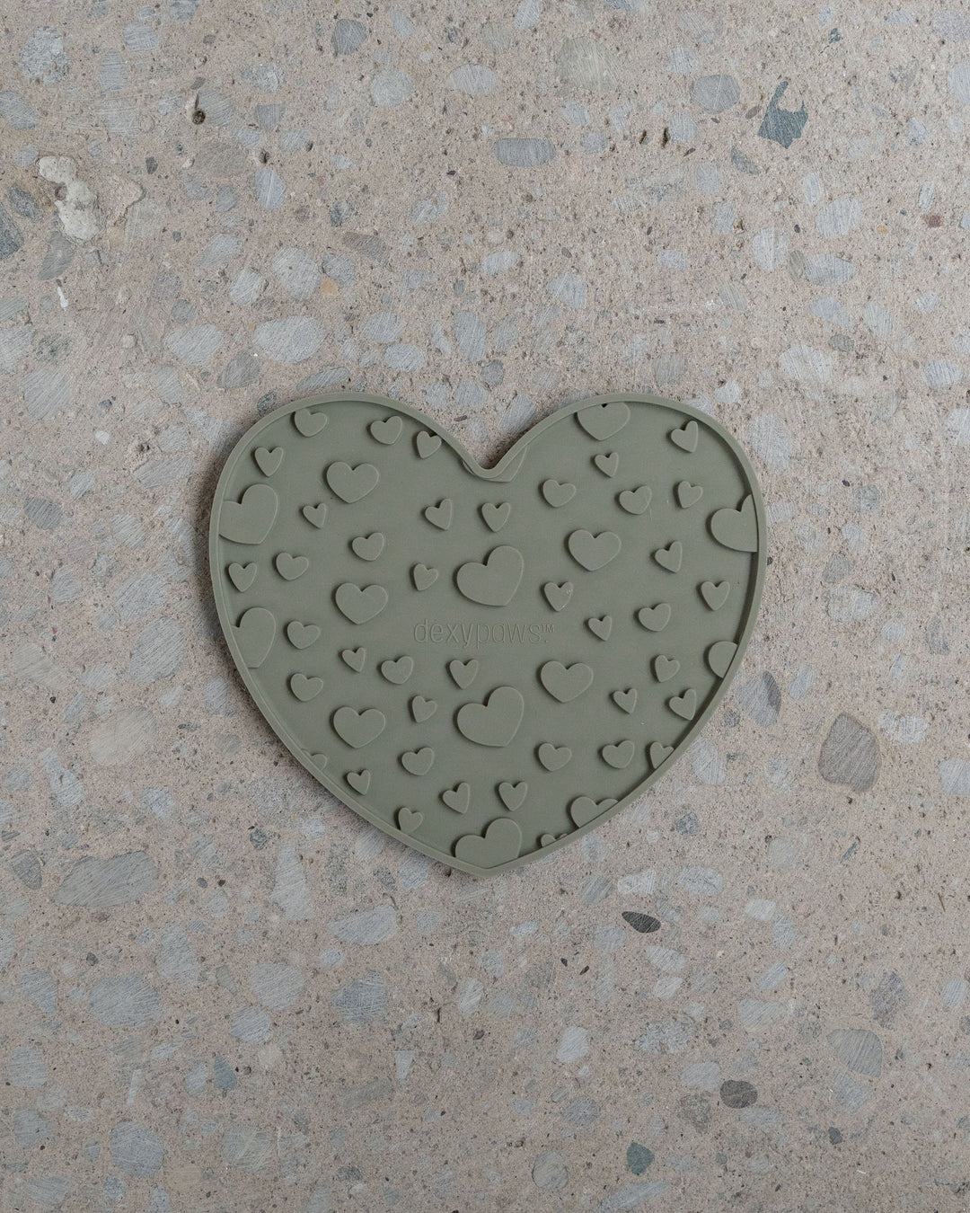 Heart Shaped Enrichment Lick Mat in Green