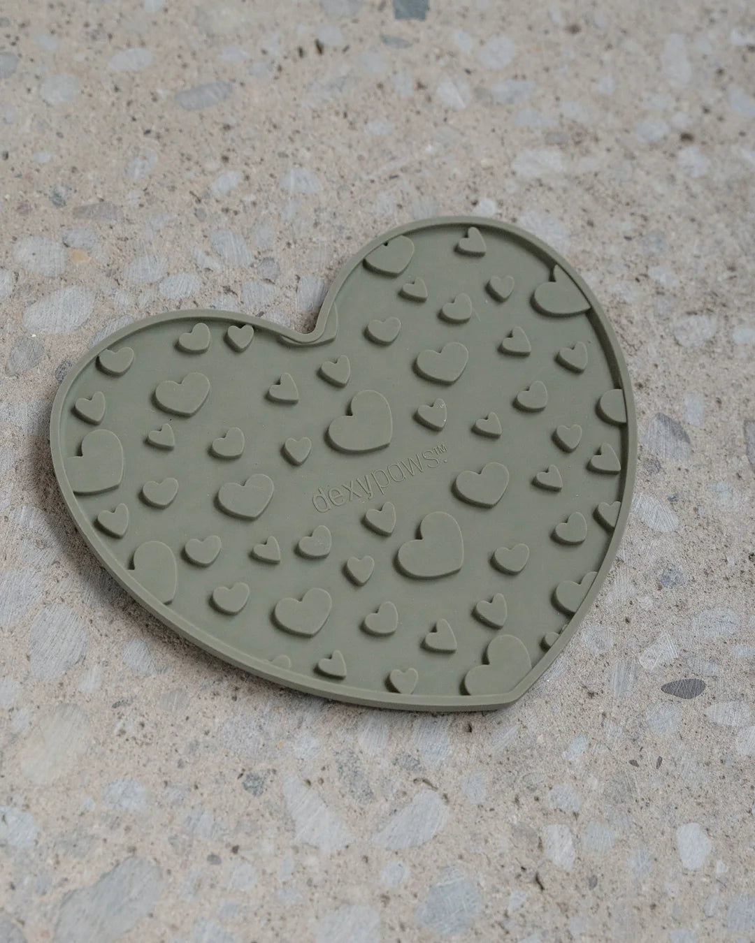 Heart Shaped Enrichment Lick Mat in Green