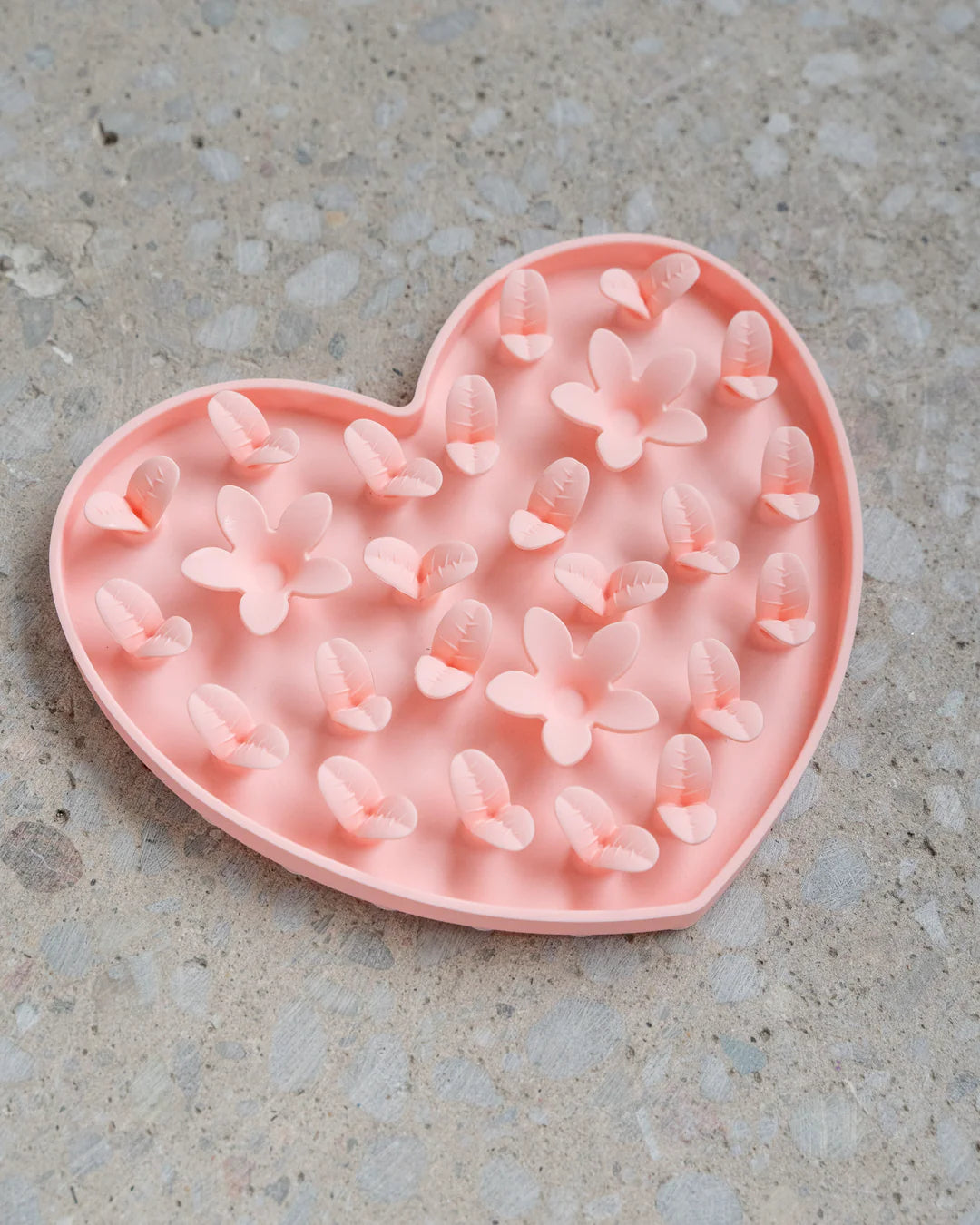 Blush Pink Heart Silicone Snuffle Mat for Dogs