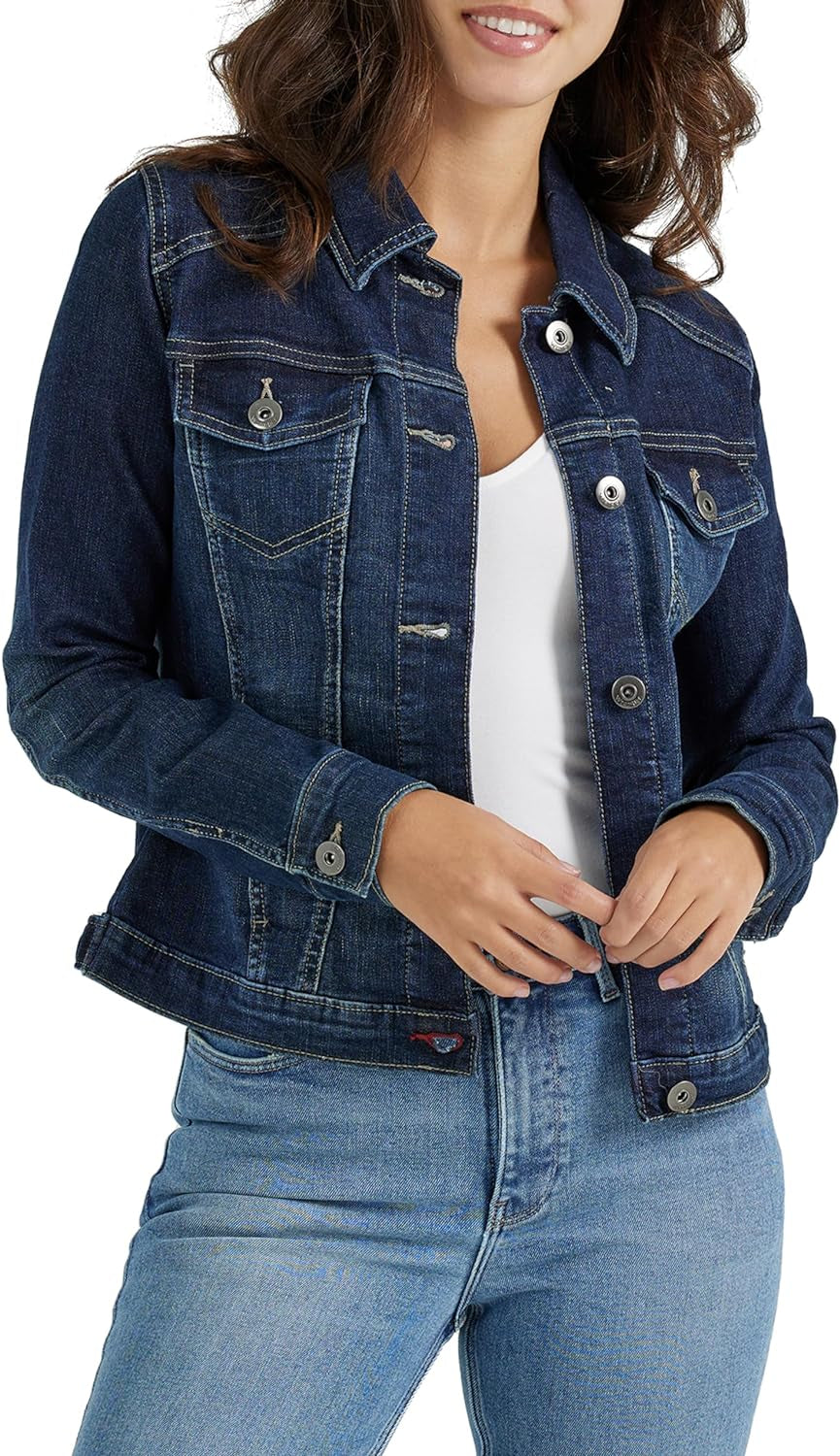 Stretch Denim Jacket - Modern Dog Mom Top