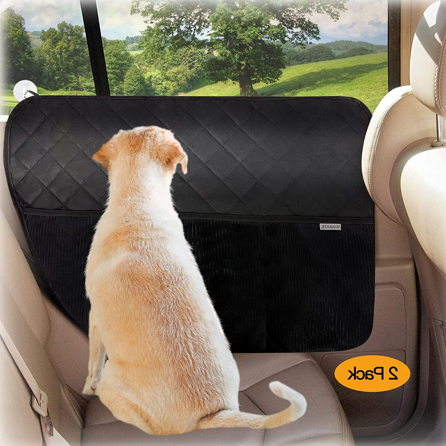 Car Door Protector for Dogs - 2 Pack - Universal Fit