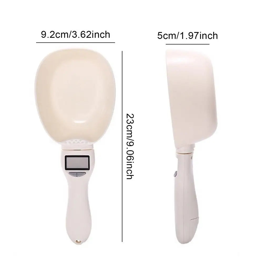 LCD Display Feeding Scoop with Built-in Scale for Dog Food