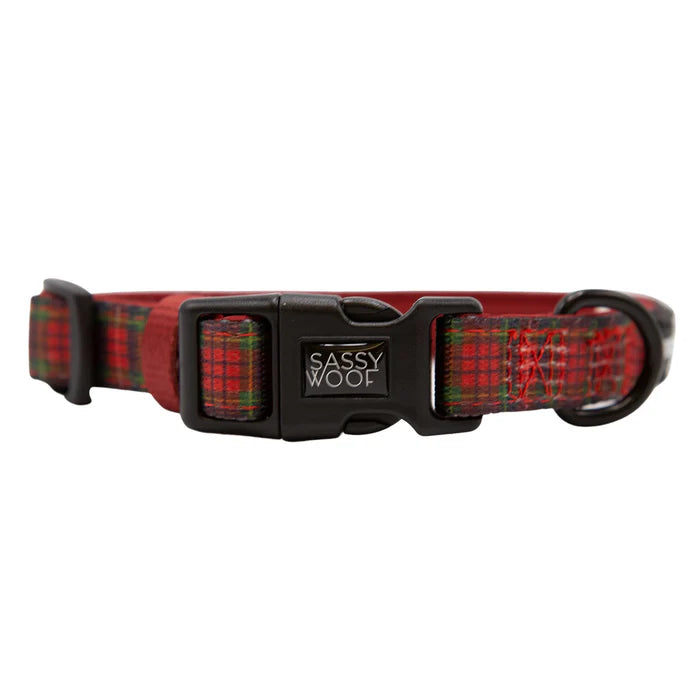 Deck The Paws - Modern Plaid Dog Collar