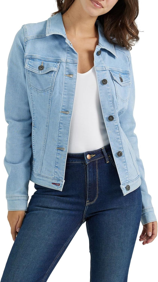 Stretch Denim Jacket - Modern Dog Mom Top