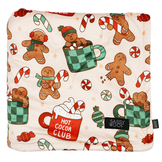 Hot Cocoa Club - Modern Dog Christmas Blanket