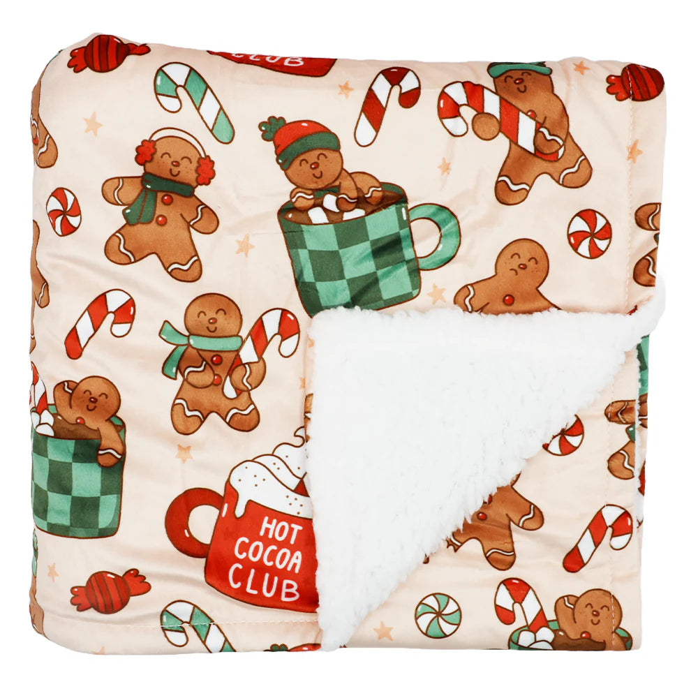 Hot Cocoa Club - Modern Dog Christmas Blanket