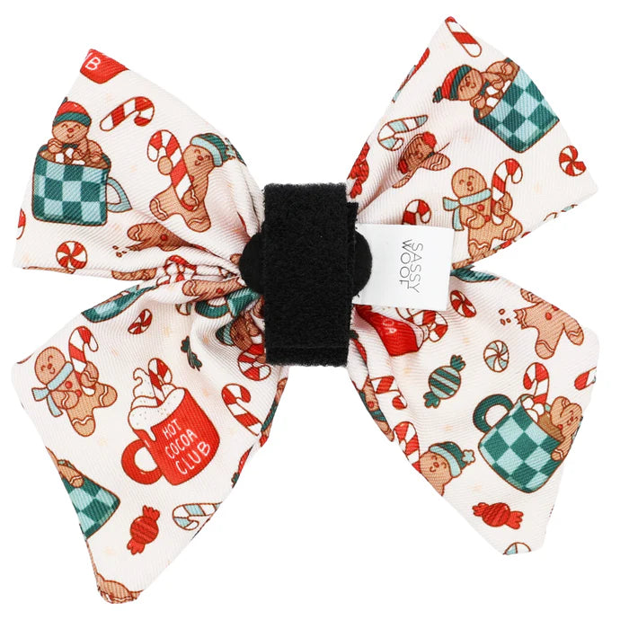 Hot Cocoa Club - Modern Dog Christmas Sailor Bow