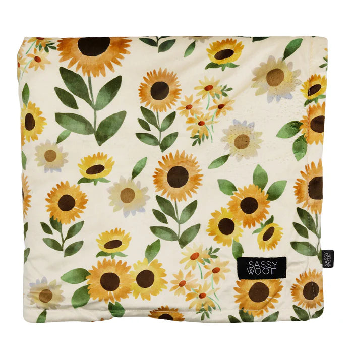 Sunflower Dreams - Modern Dog Blanket