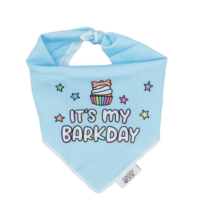 Barkday Blue - Modern Dog Bandana