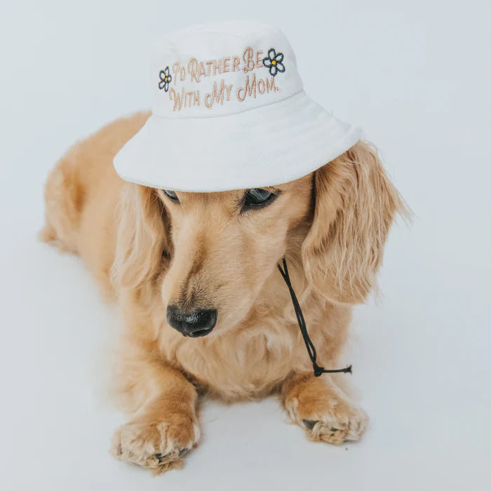 I'd Rather Be With My Mom - Modern Dog Bucket Hat