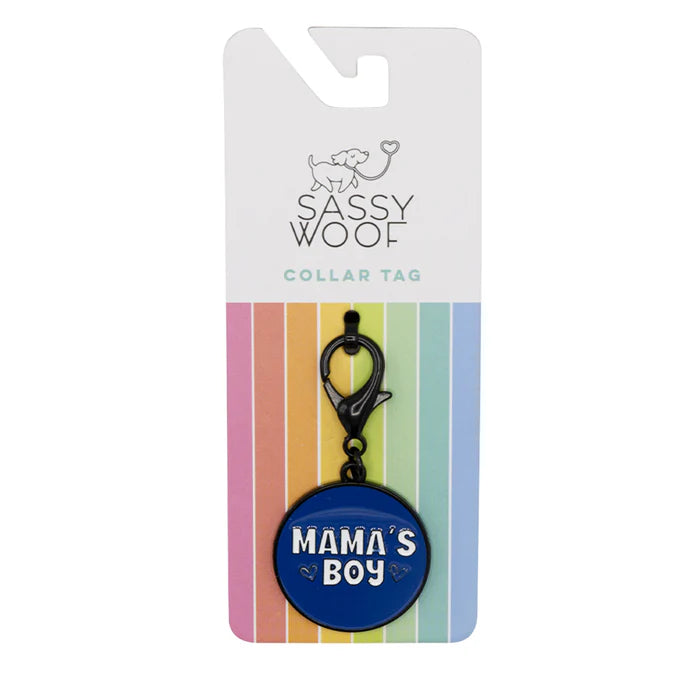 Mama's Boy - Modern Dog Collar Tag