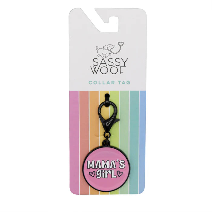 Mama's Girl - Modern Dog Collar Tag