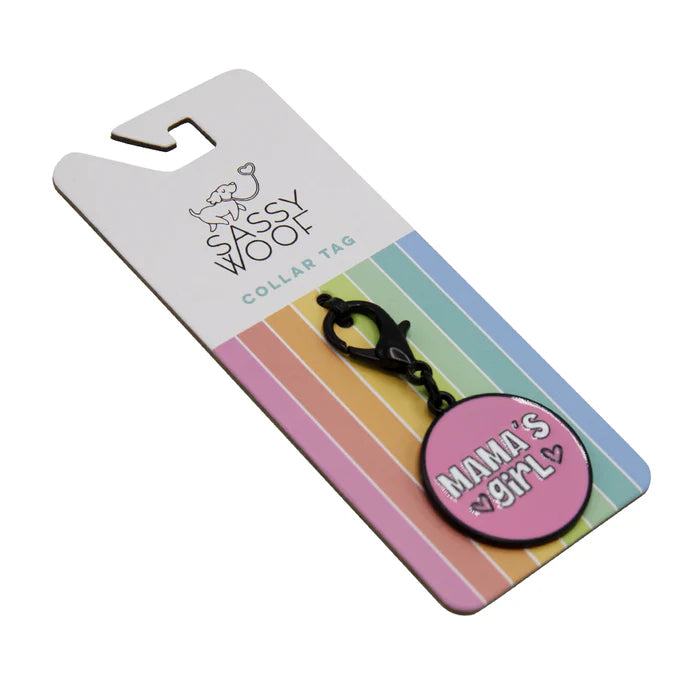 Mama's Girl - Modern Dog Collar Tag