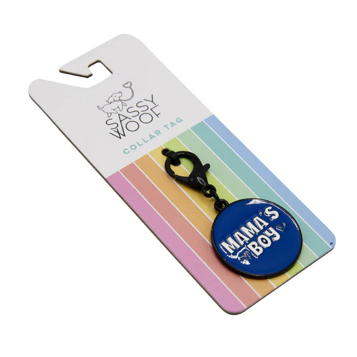 Mama's Boy - Modern Dog Collar Tag