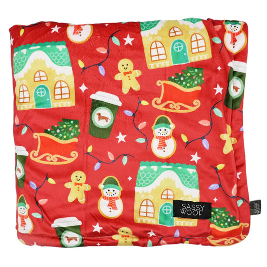 Sleigh Baby Sleigh - Modern Dog Christmas Blanket