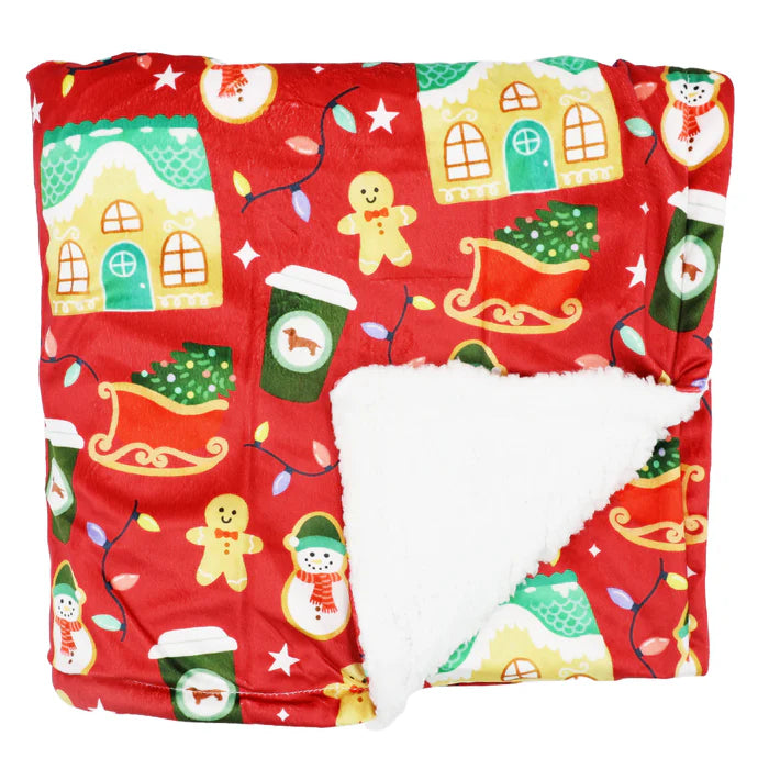 Sleigh Baby Sleigh - Modern Dog Christmas Blanket