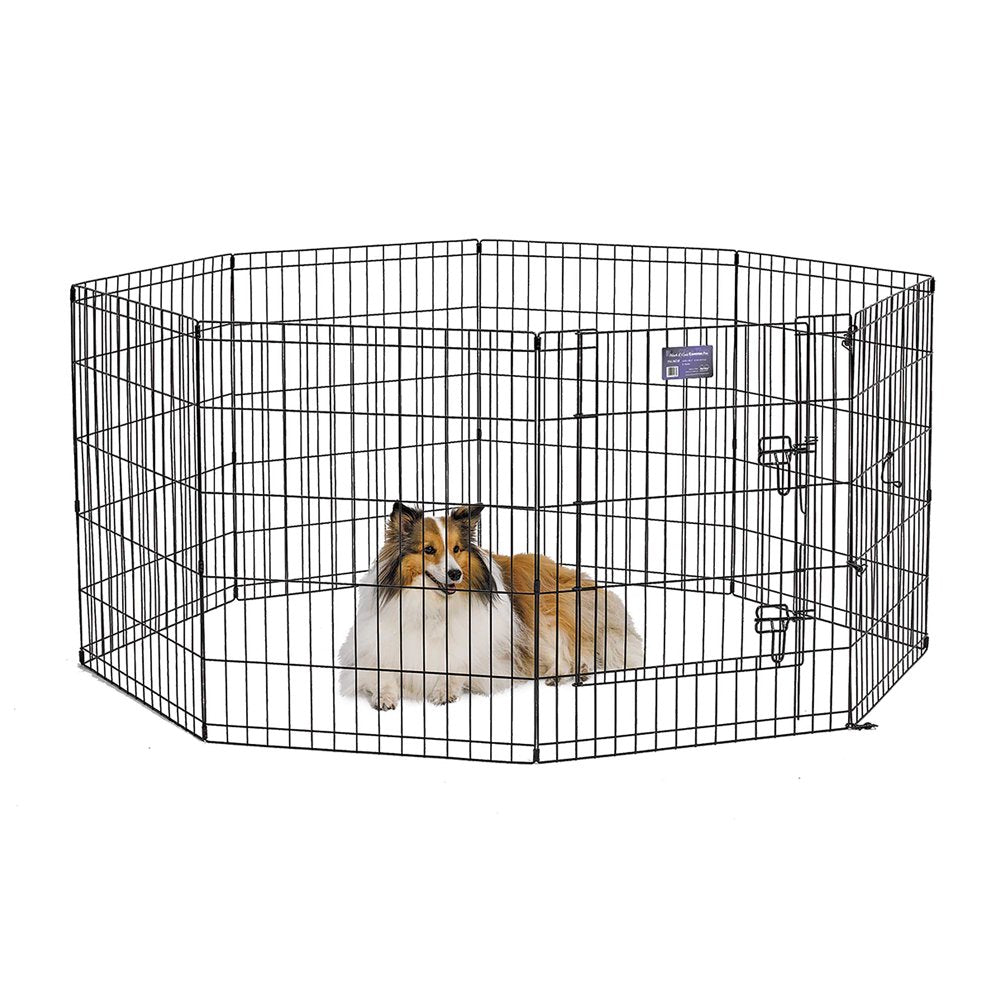 Metal Black Dog Playpen with Door , 30"H