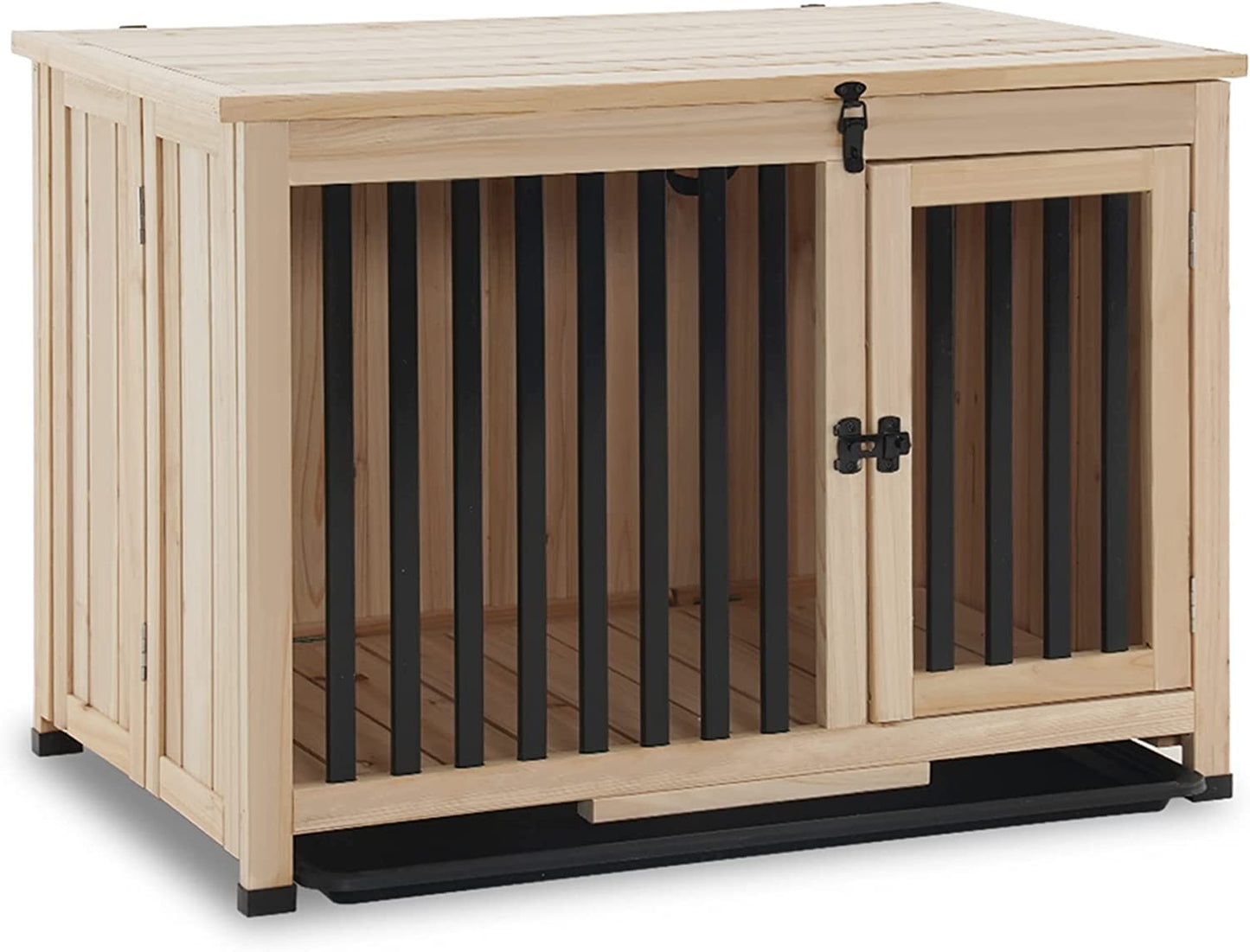 Wooden Dog Kennel With End Table