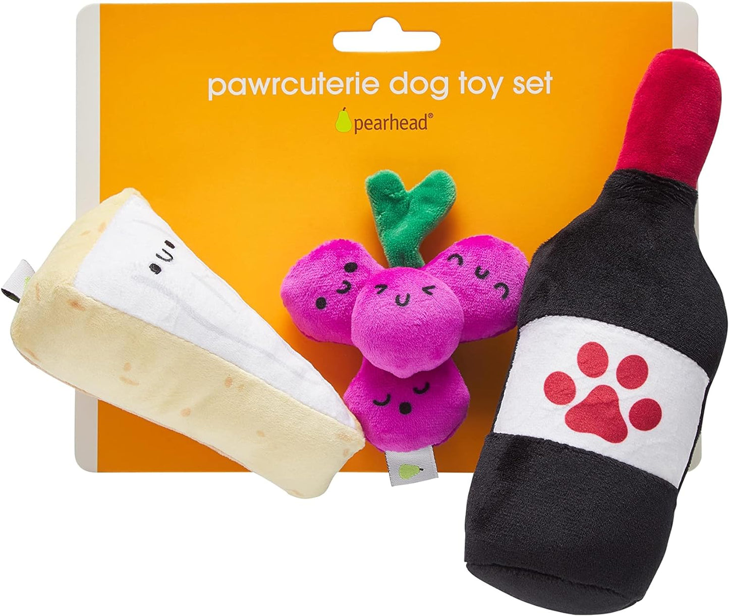 Pawrcuterie Board - Wine Cheese & Grape Plush Dog Toys