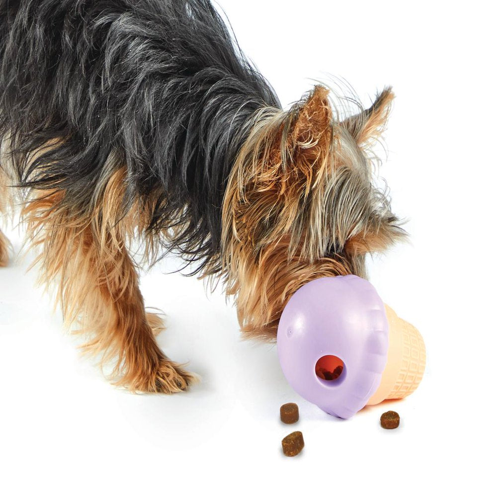 Ice Cream Dog Toy Treat Dispenser - Purple