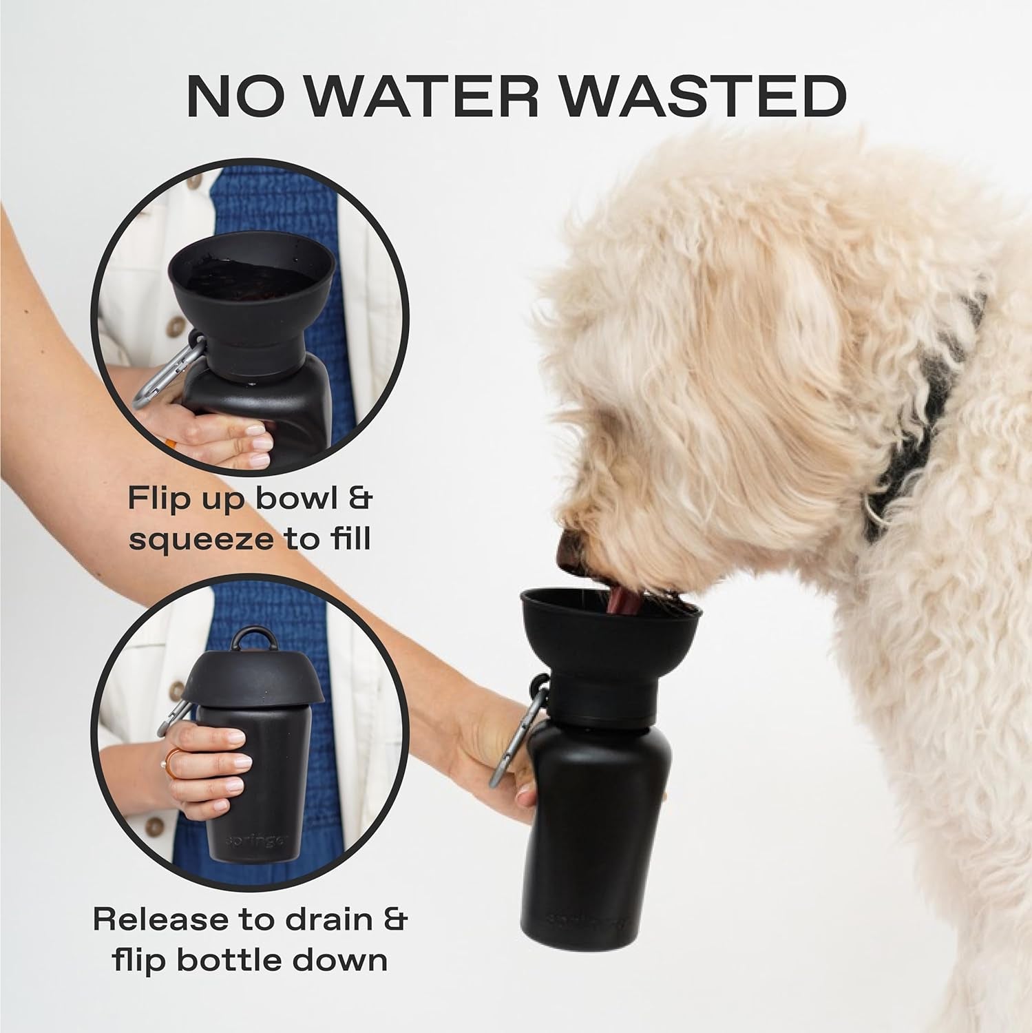 Flip Portable Dog Water Bottle 