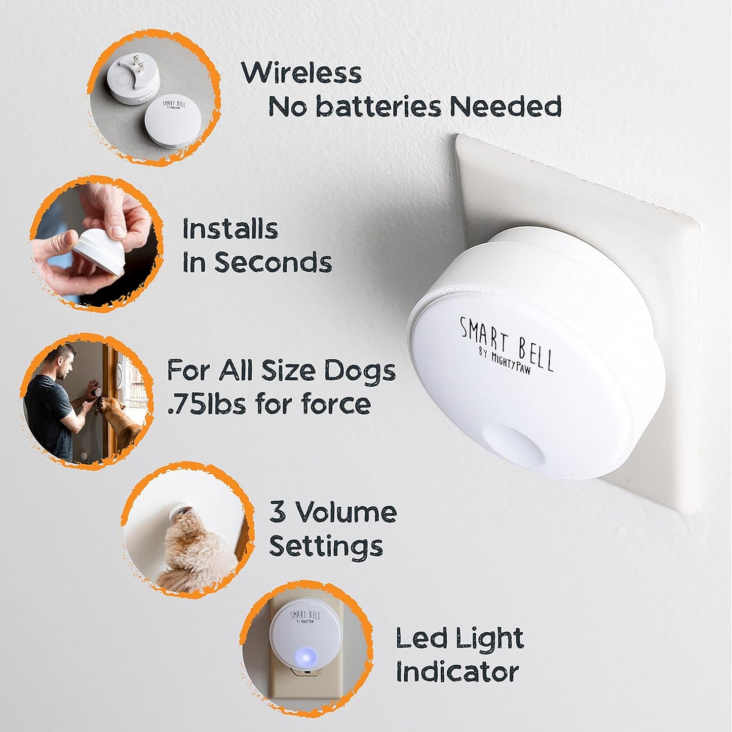 Smart Dog Wireless Door Bell 2.0  - Potty Training Bell for Puppies 