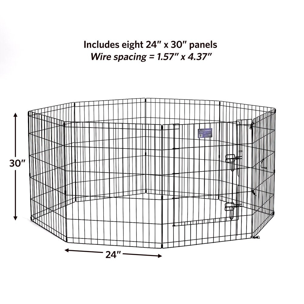 Metal Black Dog Playpen with Door , 30"H