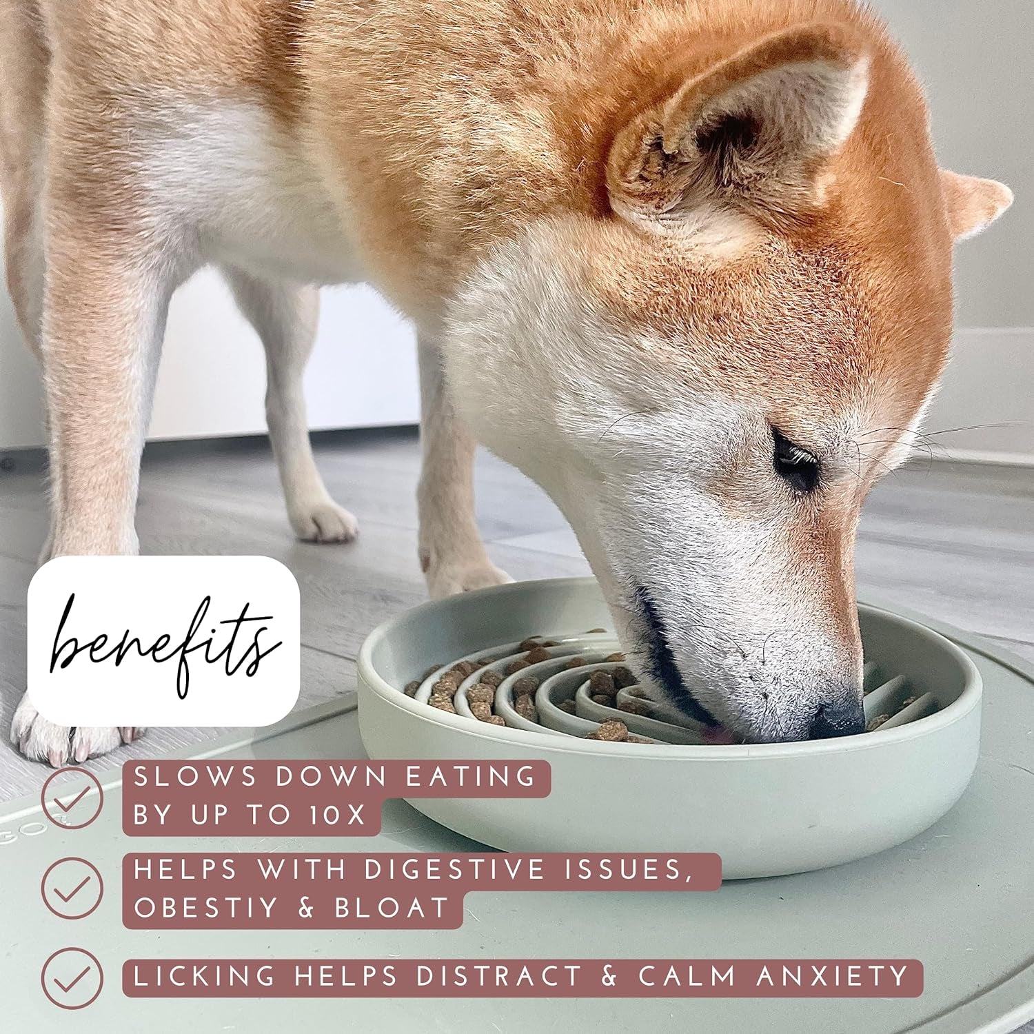 Boho Slow Feeder Dog Bowl