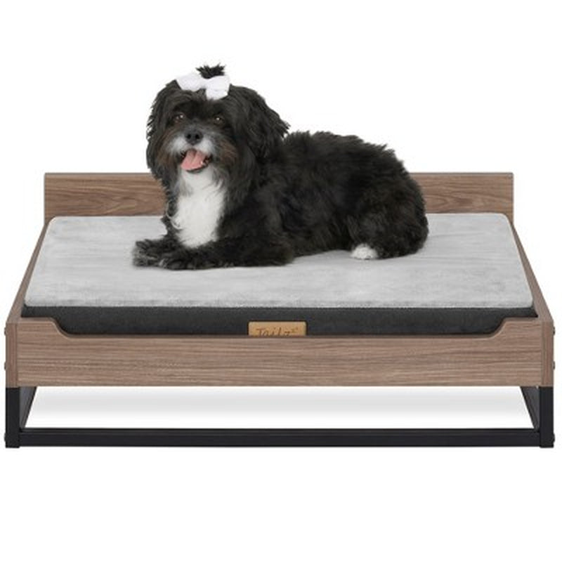 Modern Wooden Pet Bed with Mattress 