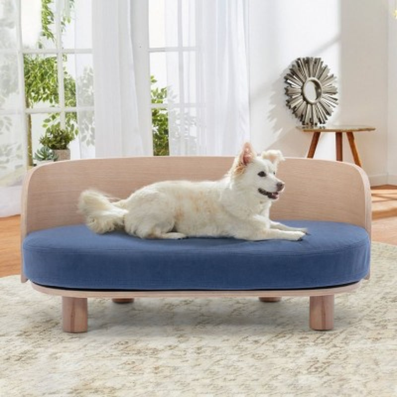 Modern Wide Dog Bed with Removable Cover