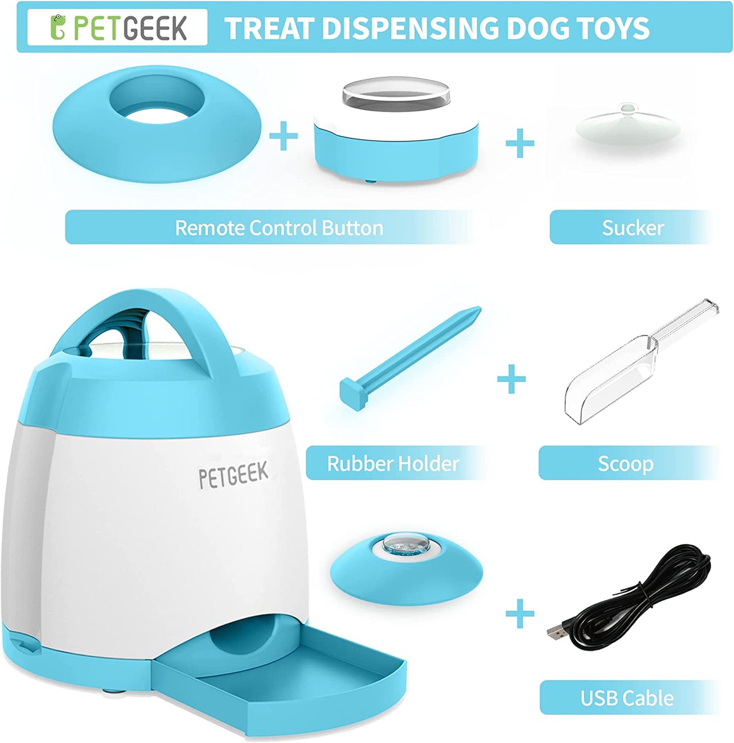 Treat Dispenser Dog Toys, Automatic Pet Feeder 