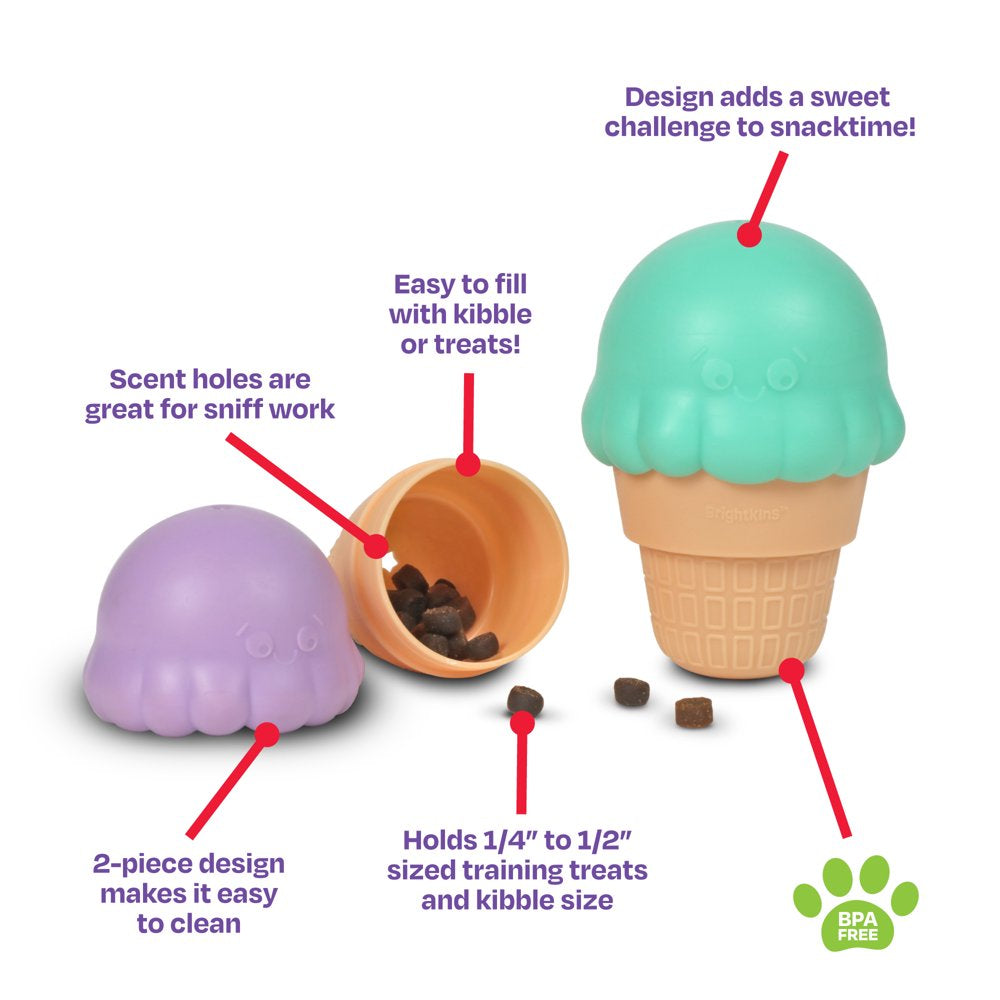 Ice Cream Dog Toy Treat Dispenser - Purple