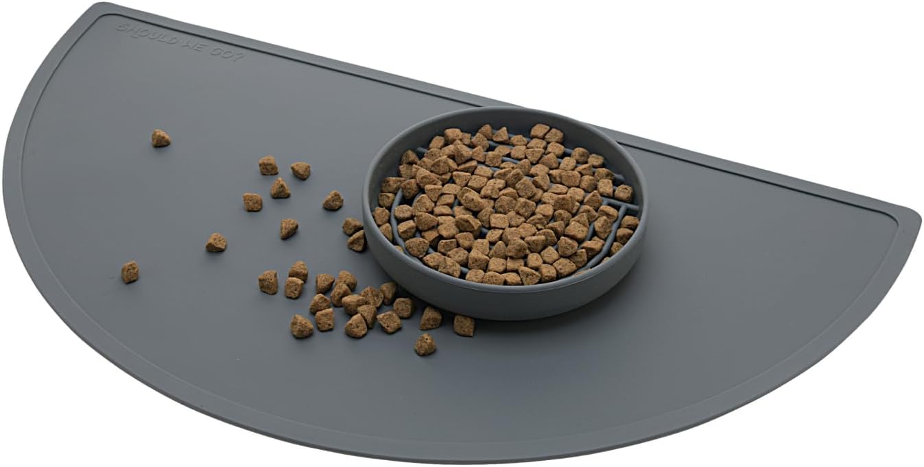 Modern Boho Silicone Half Moon Dog Food Mat