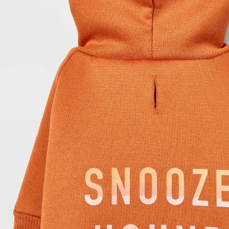 Orange Snooze Hound Dog Hoodie 