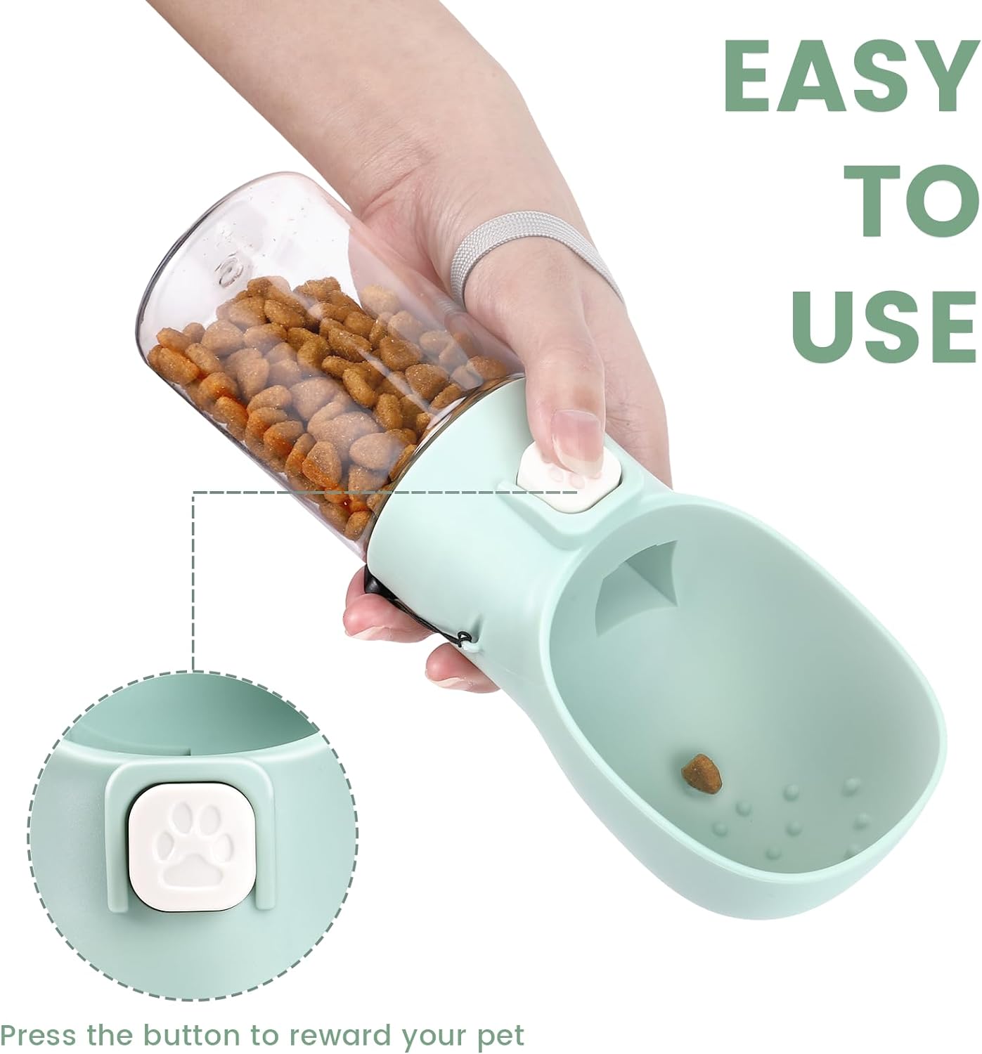 Modern Portable Dog Food & Treat Dispenser