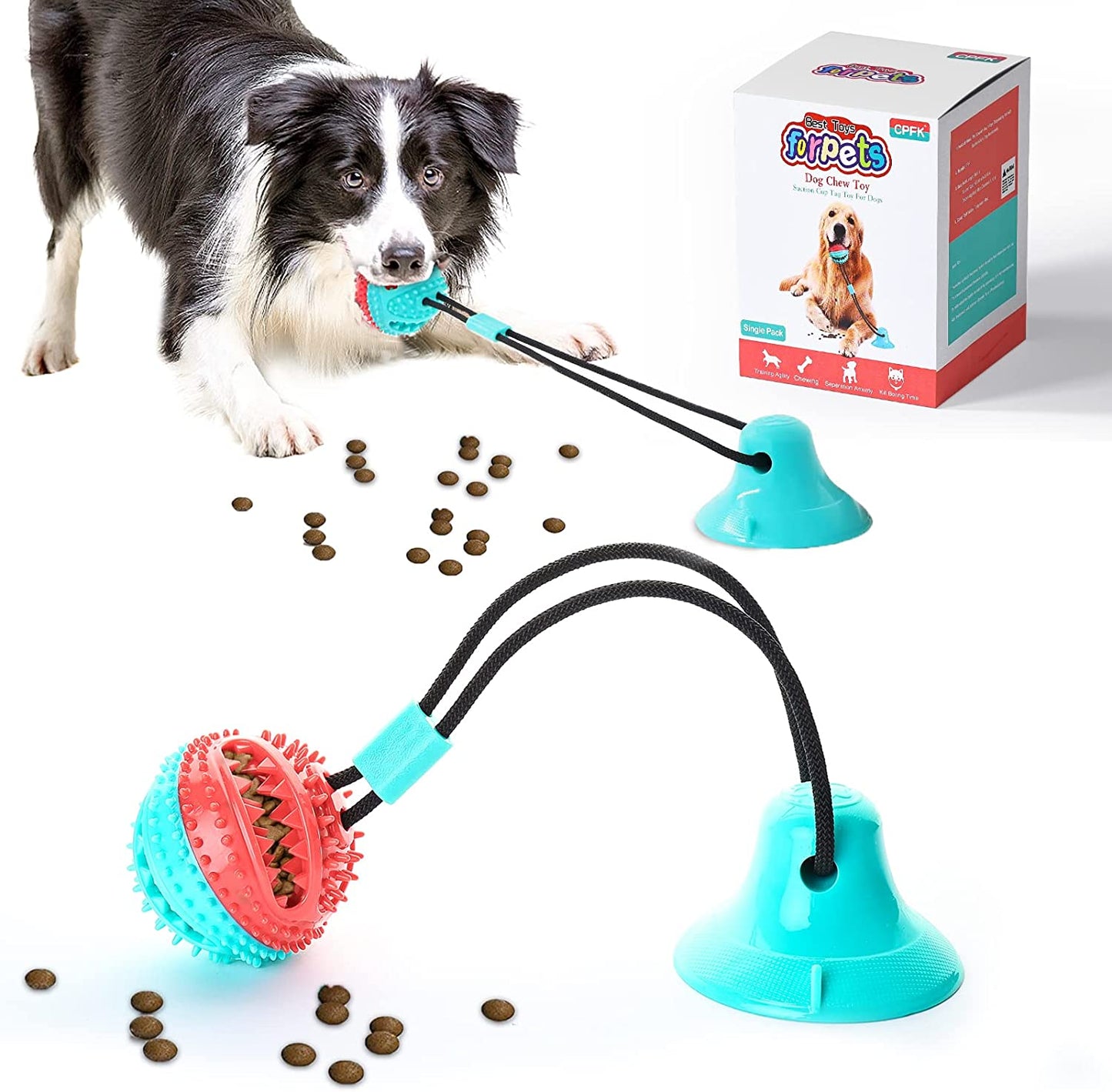 Tug of War Suction Cup Dog Toy for Aggressive Chewers