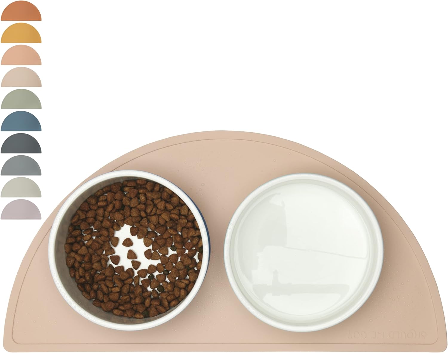 Modern Boho Silicone Half Moon Dog Food Mat