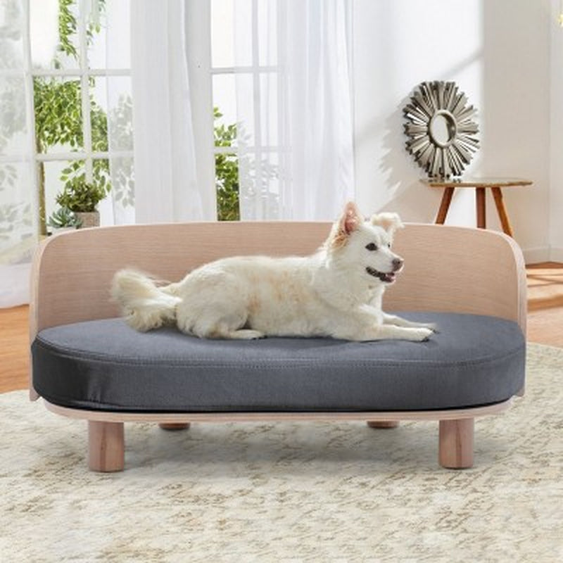 Modern Wide Dog Bed with Removable Cover