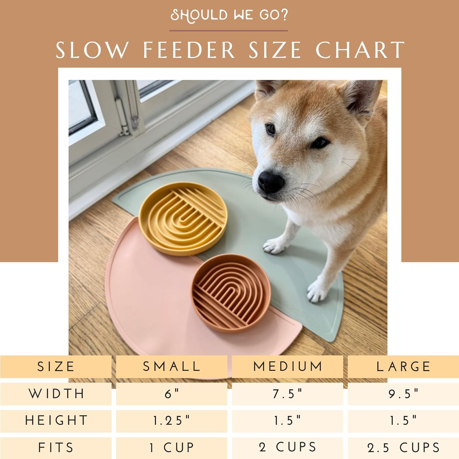 Boho Slow Feeder Dog Bowl