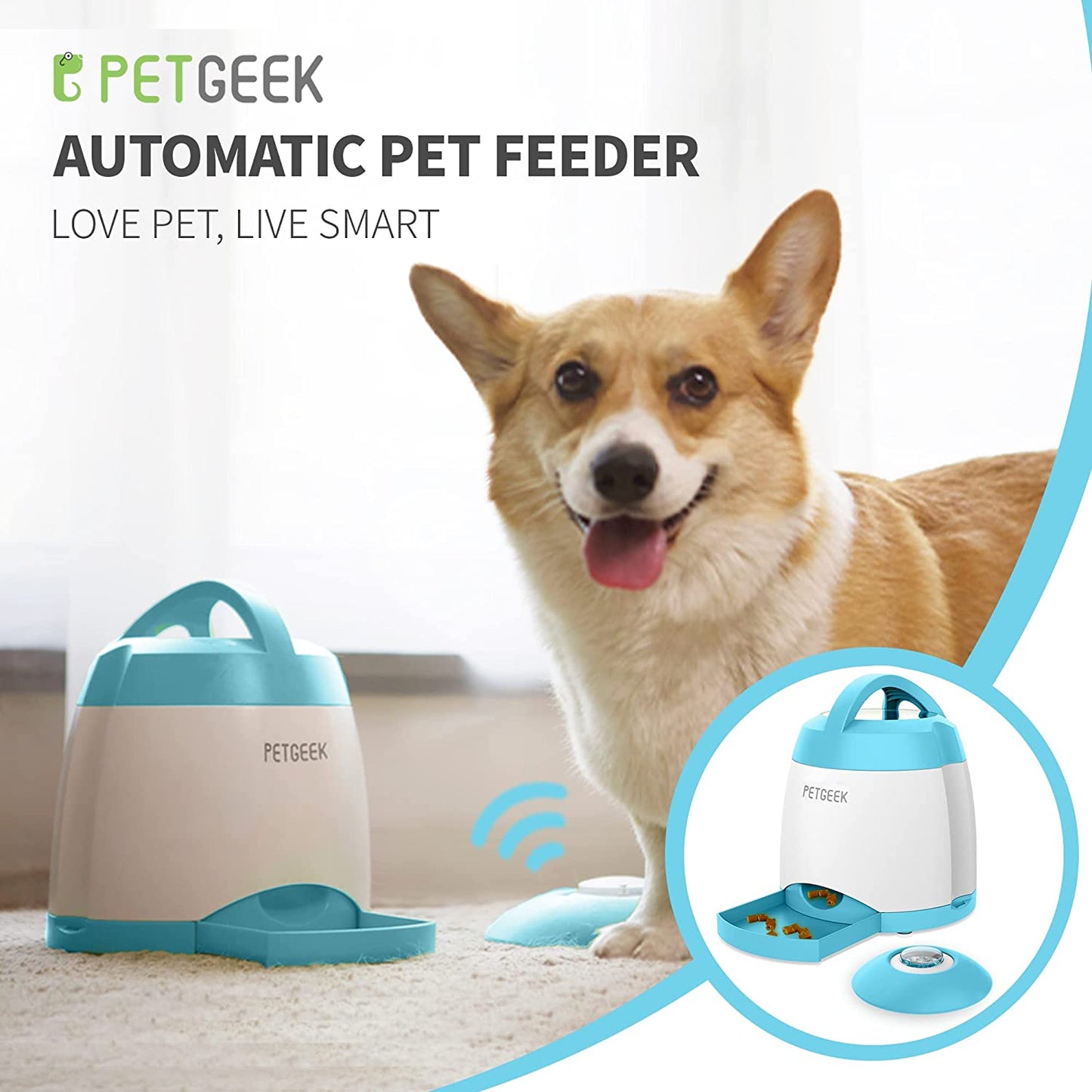 Treat Dispenser Dog Toys, Automatic Pet Feeder 