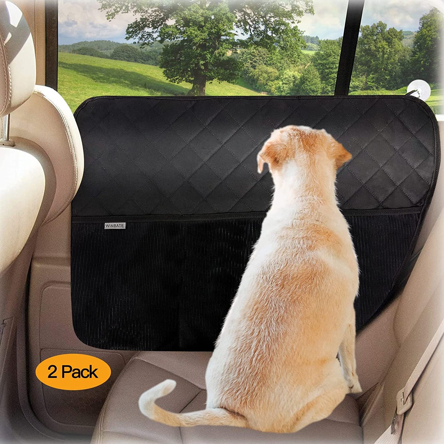 Car Door Protector for Dogs - 2 Pack - Universal Fit