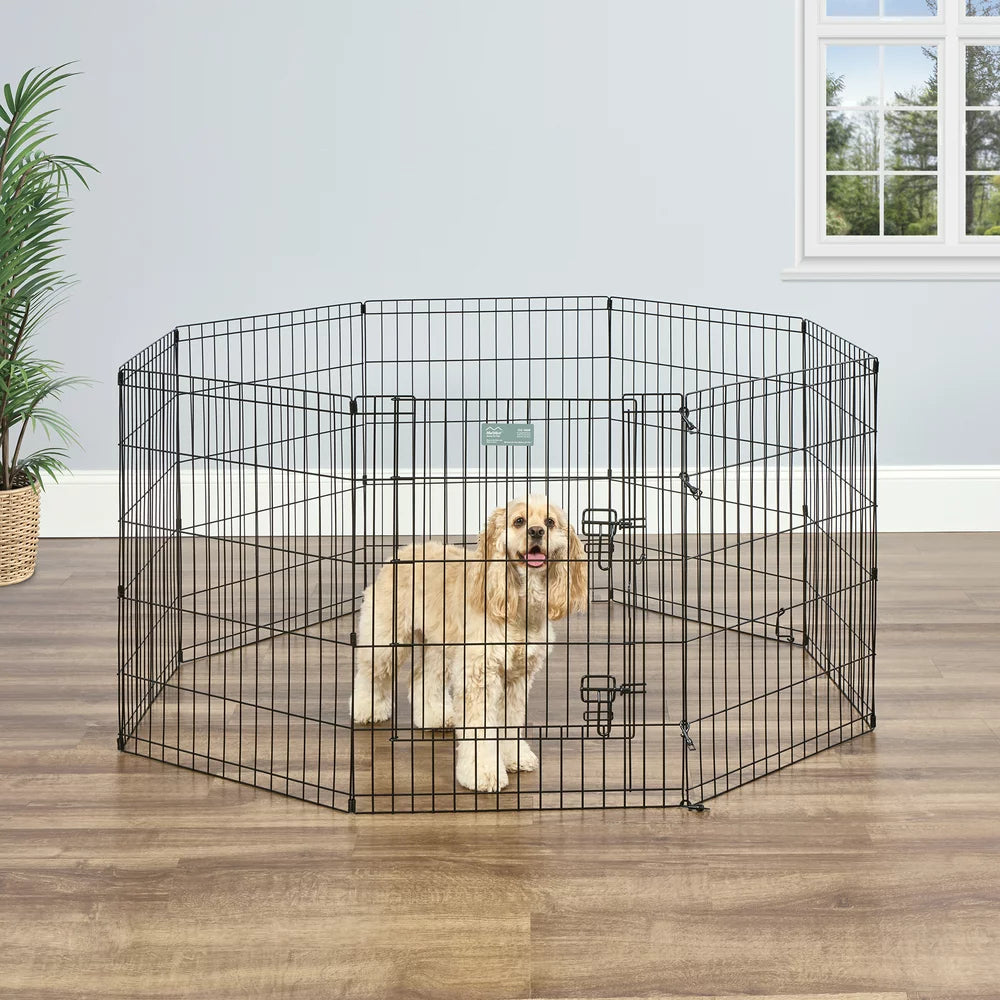 Metal Black Dog Playpen with Door , 30"H